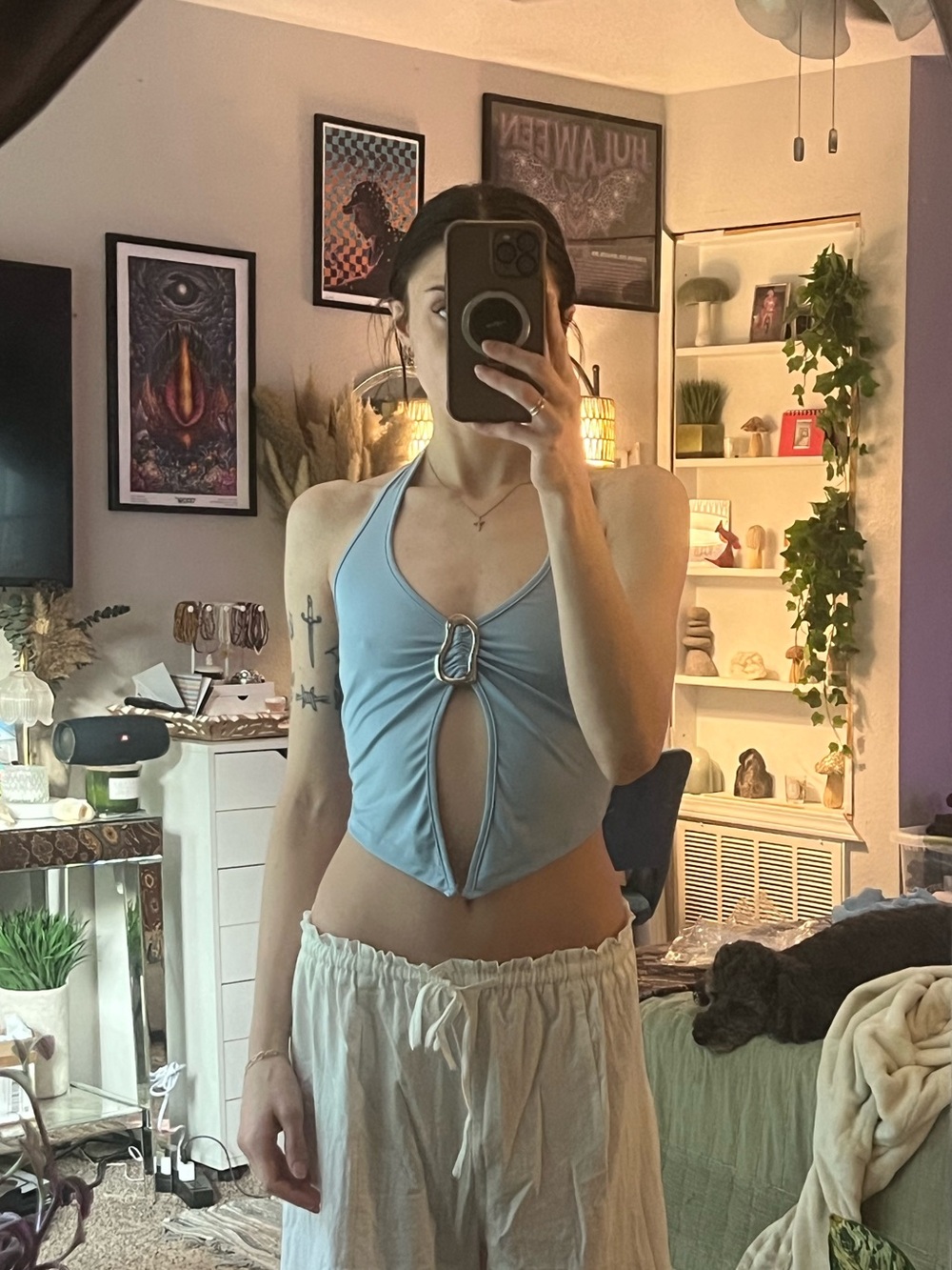 Cutout Top with Ring Detail